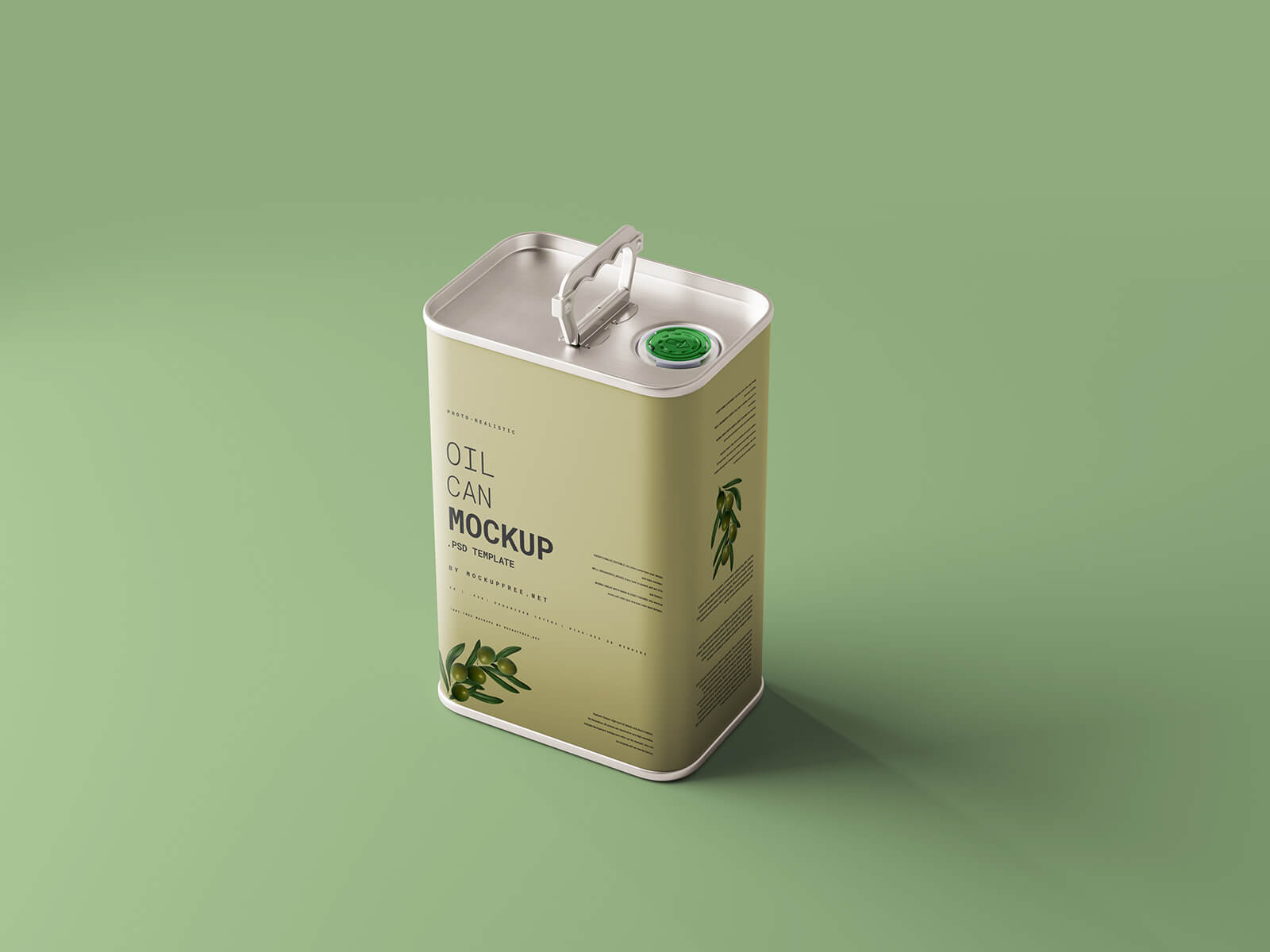 Free Rectangular Cooking Oil Tin Can Mockup PSD