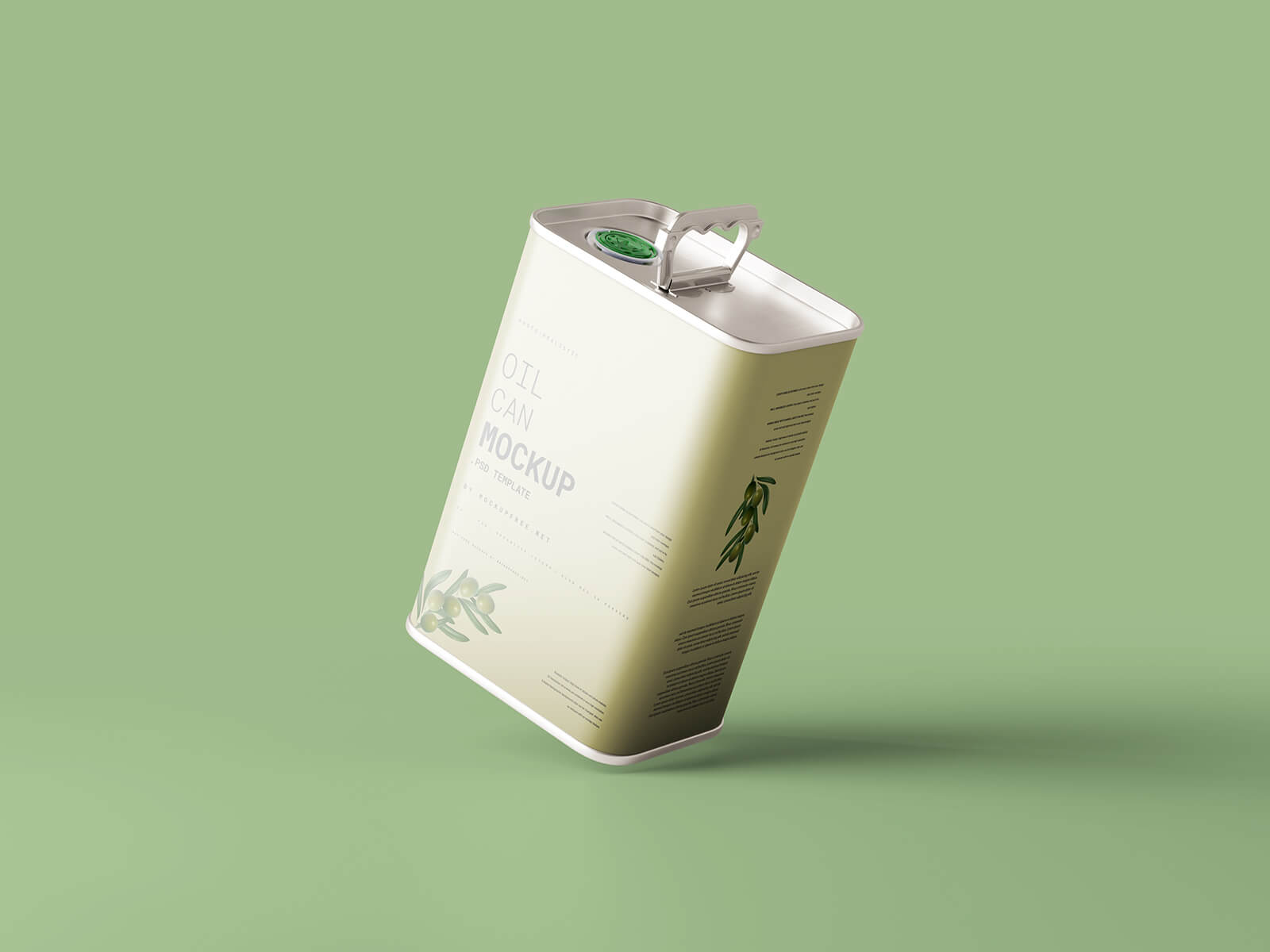 Free Rectangular Cooking Oil Tin Can Mockup PSD