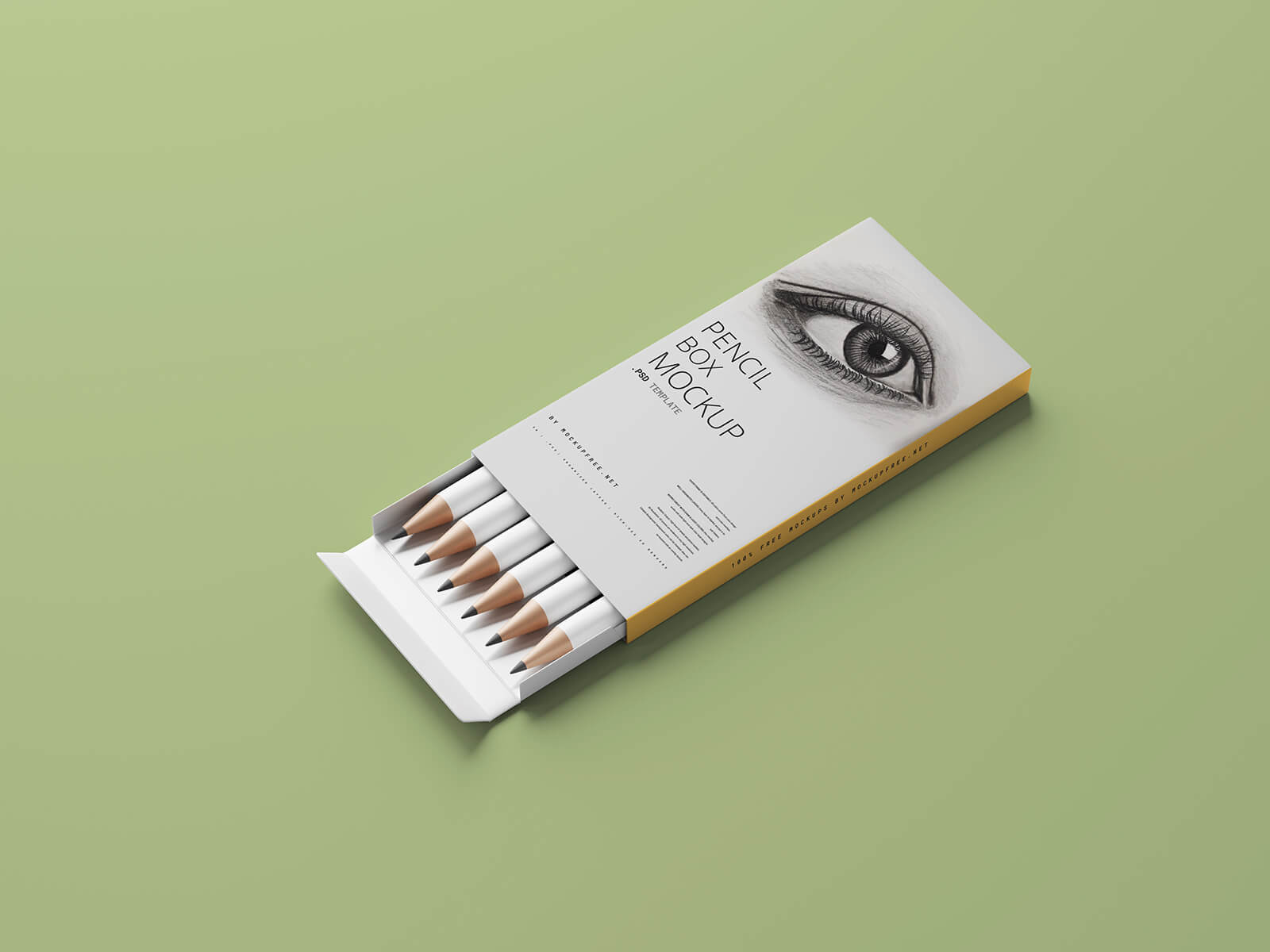  Free Lead Pencil Box Packaging Mockup PSD