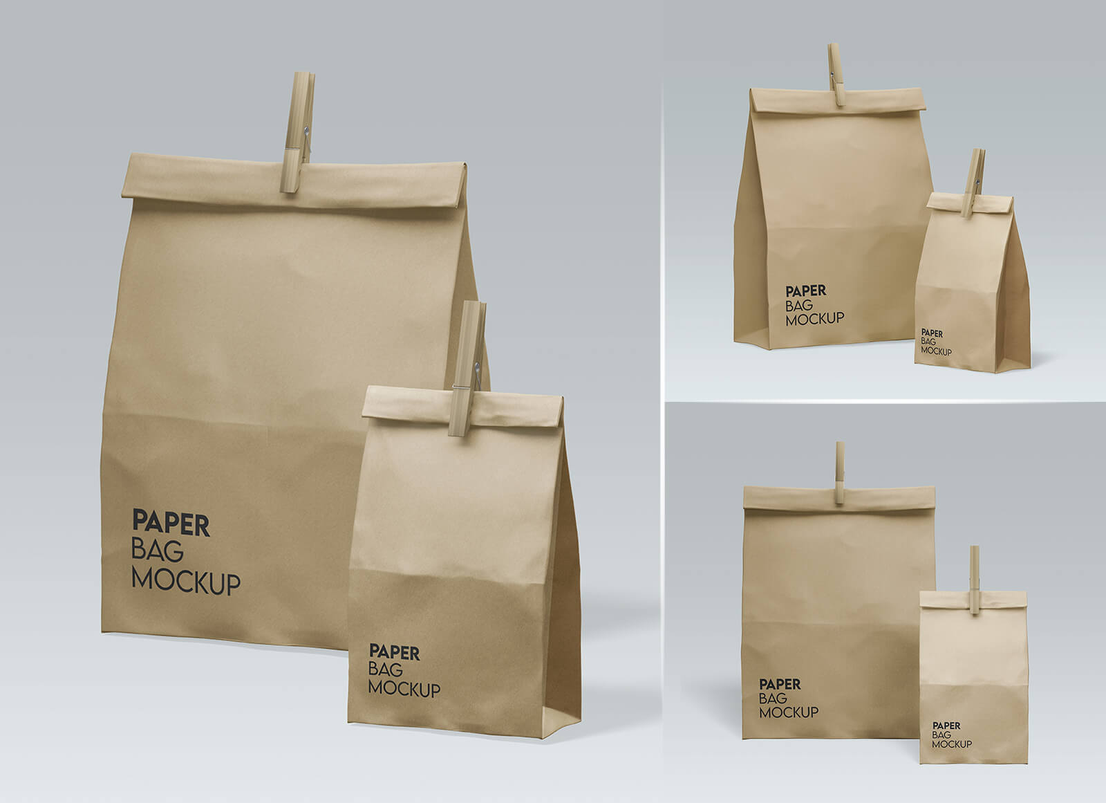 White Paper Bag Mockups - Mockups For Free