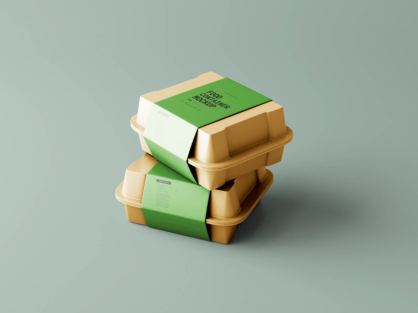 Free Food Box Packaging Mockup (PSD)