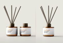 Free Reed Diffuser Bottle Mockup PSD