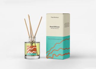 Free-Reed-Diffuser-With-Packaging-Box-Mockup-PSD