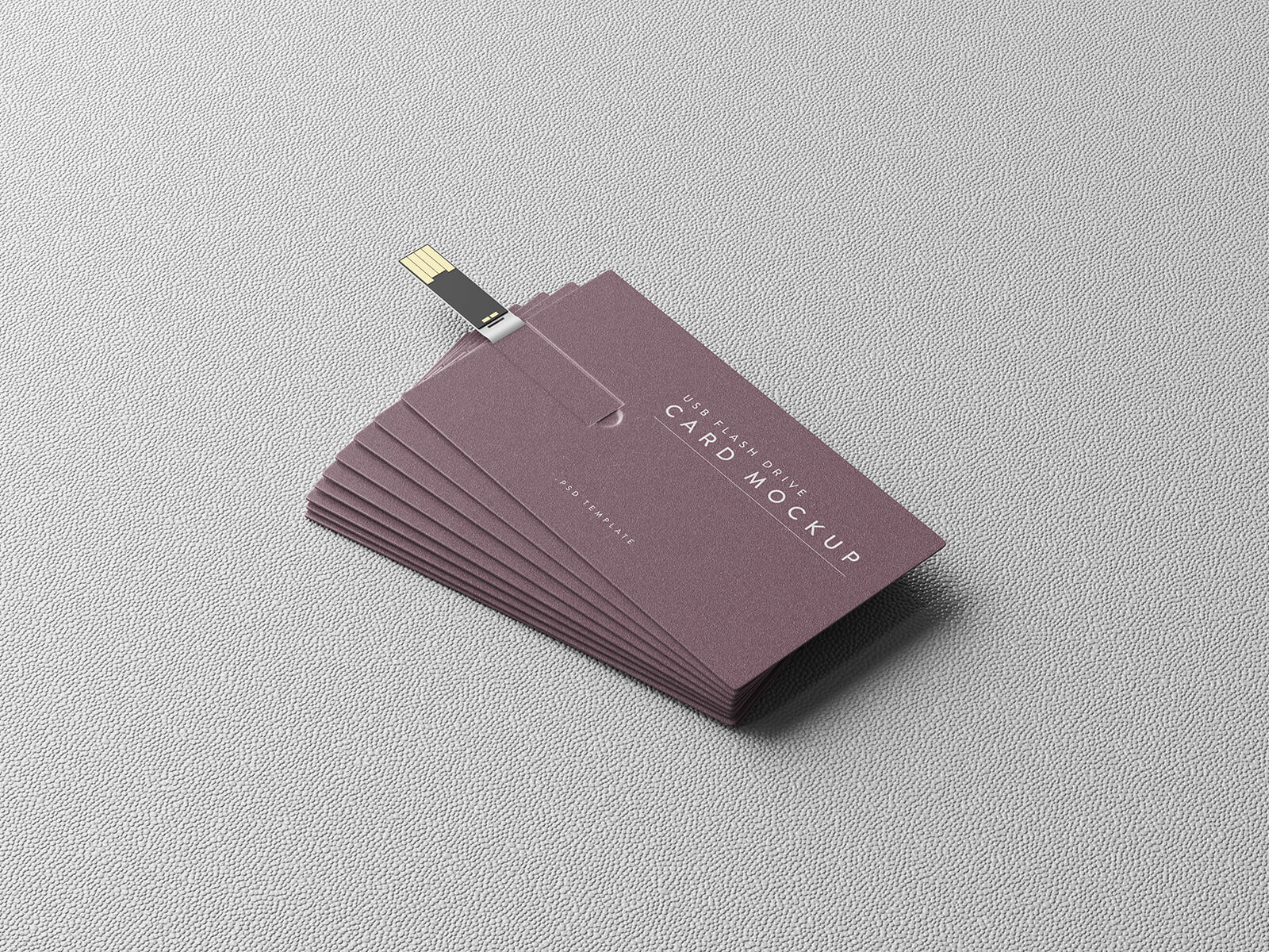 Free USB Flash Drive Business Card Mockup