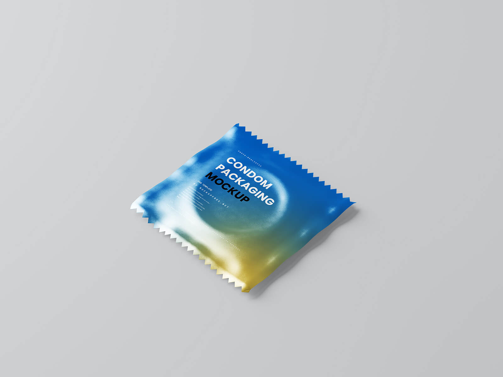 Free Condom Sachet & Packaging Box Mockup PSD