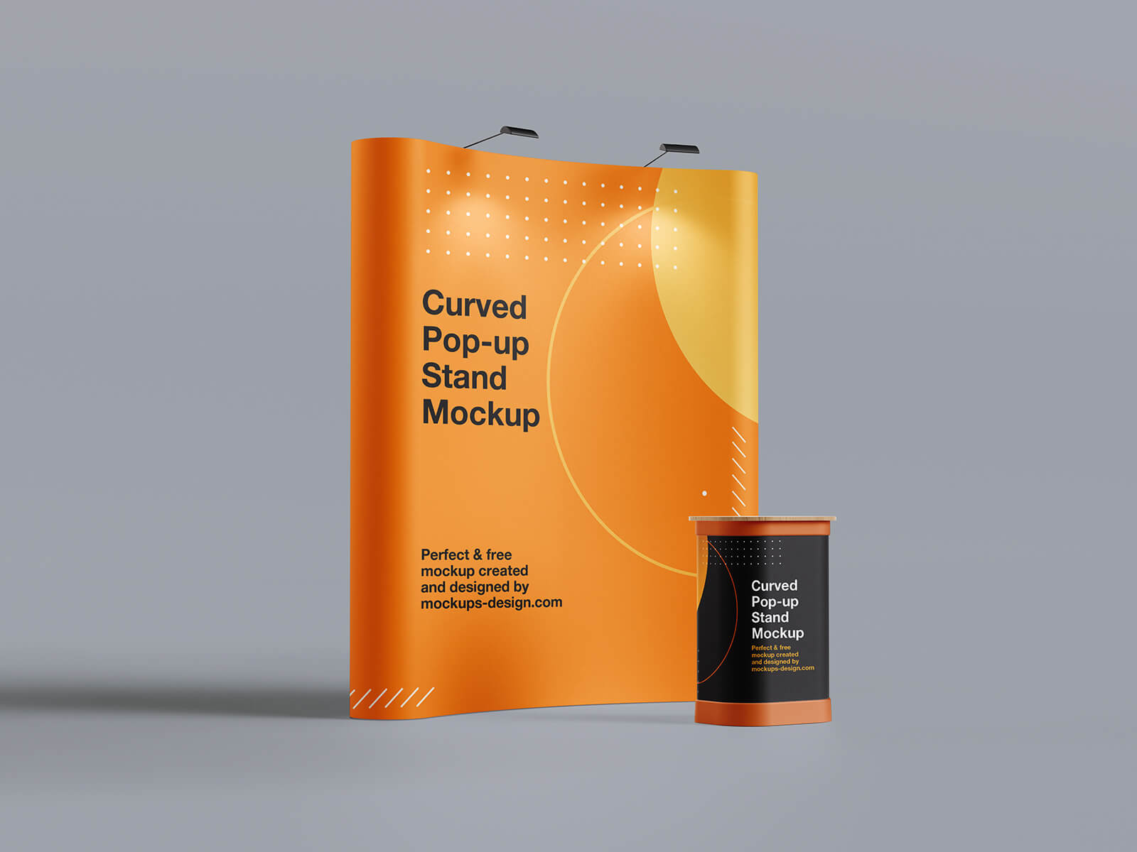 Free Exhibition Pop-Up Display Stand Mockup PSD