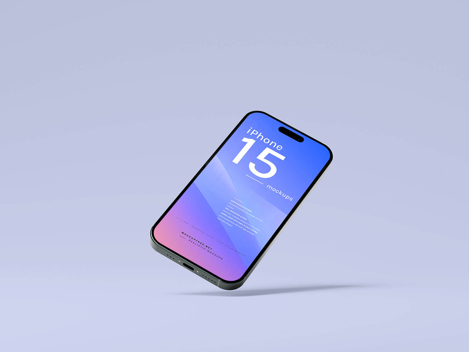 Free iPhone 15 Pro & Pro Max Mockup PSD