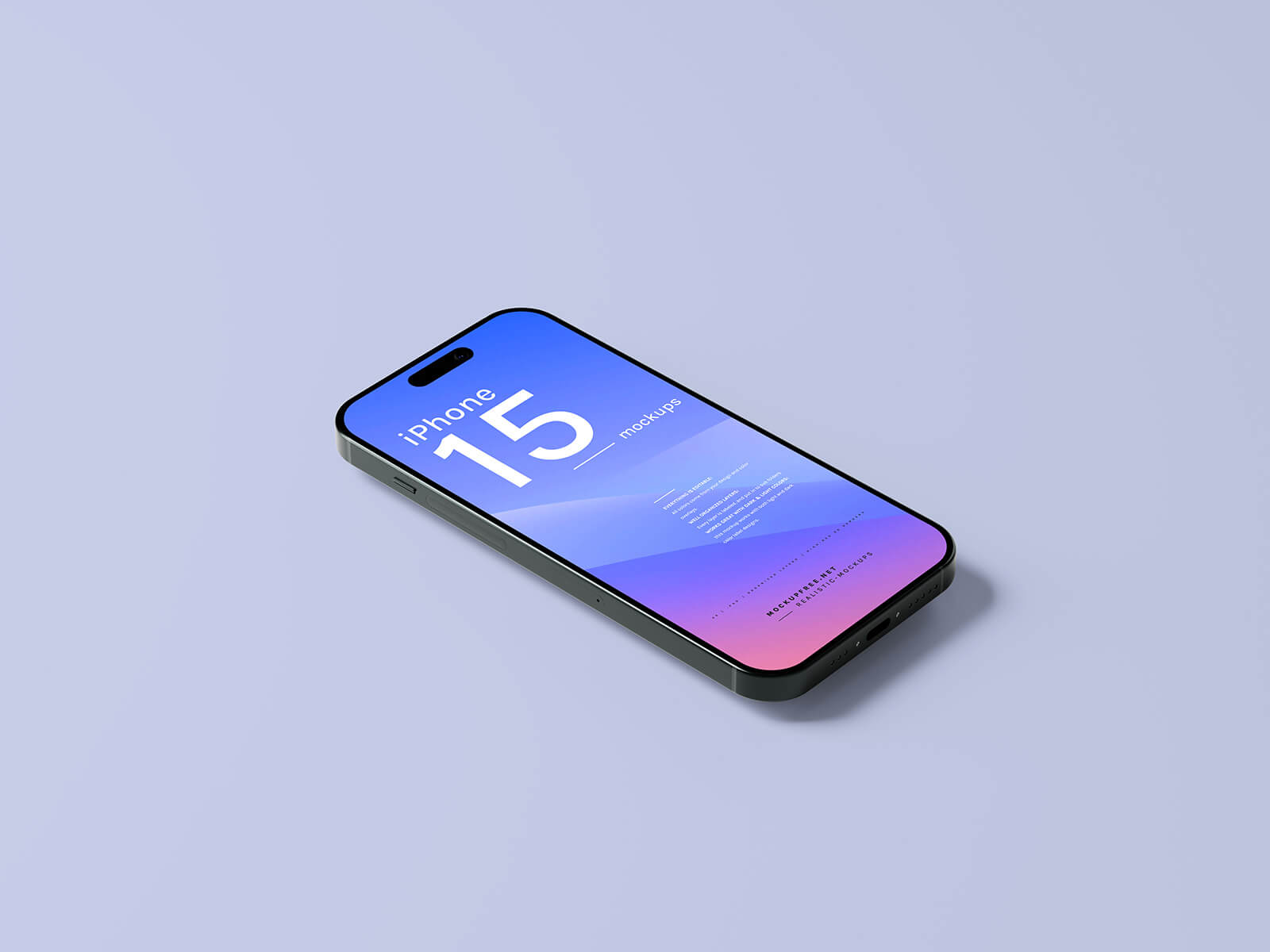 Free iPhone 15 Pro & Pro Max Mockup PSD