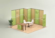 Free Backdrop Exhibition Booth Mockup PSD