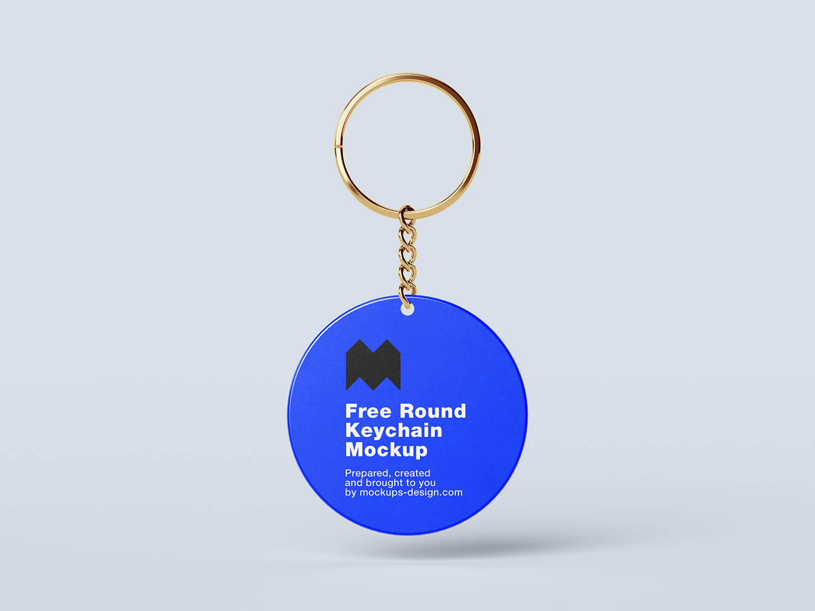 Free Round Key Ring Keychain Mockup PSD