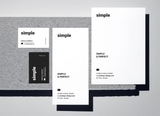 Free Simplistic Stationery Mockup PSD