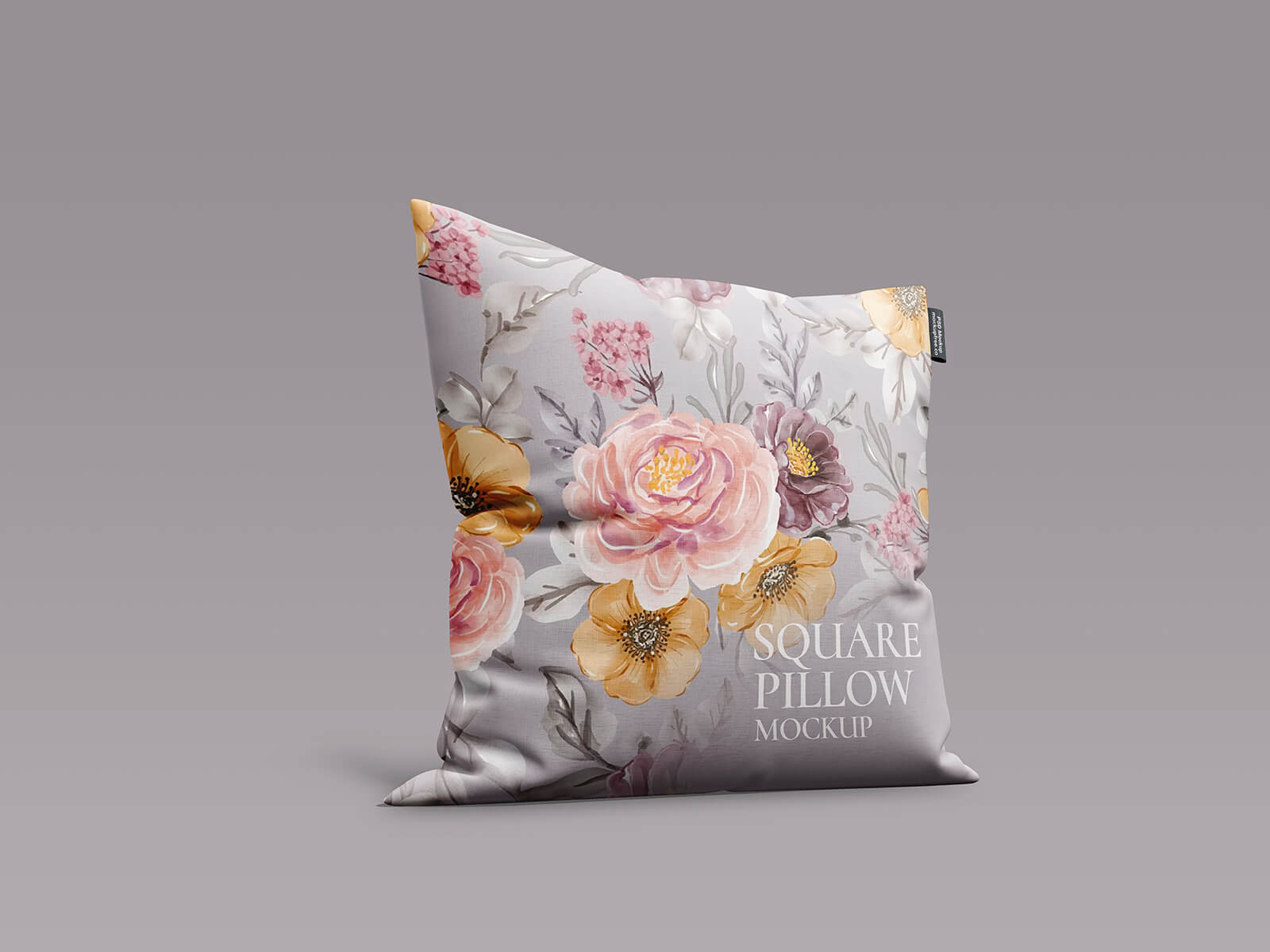 Free Square Cushion Pillow Mockup PSD