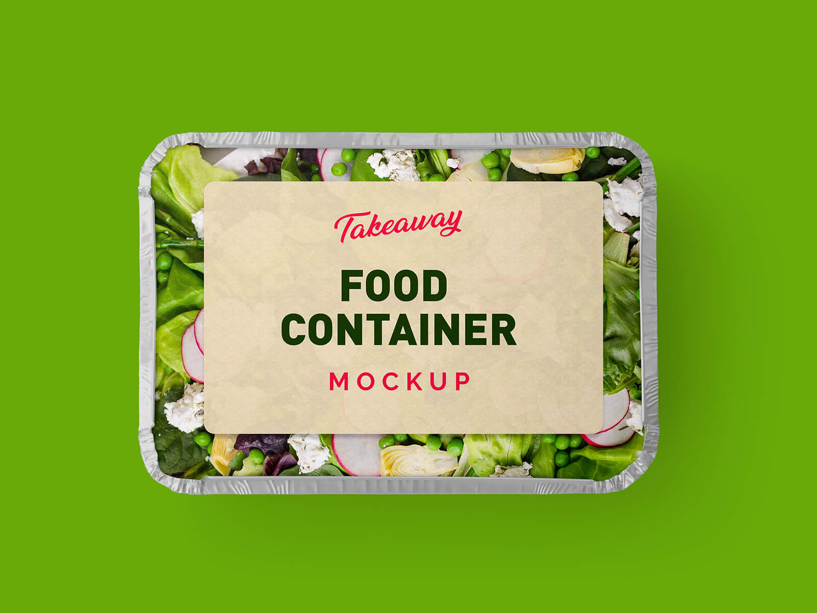 Free Takeaway Food Delivery Container Mockup PSD