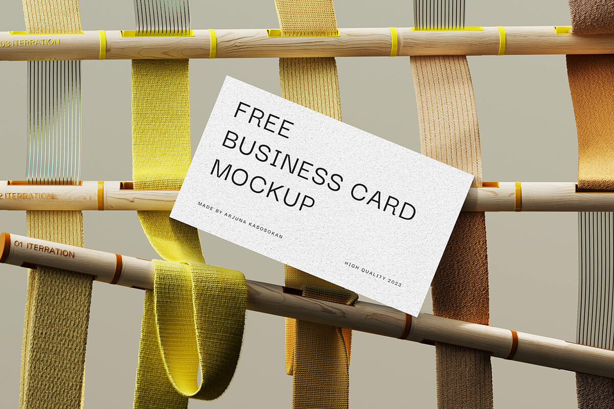 Free Texture Paper Business Card Mockup PSD