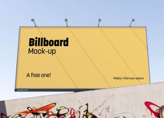 Free Los Angeles Billboard With Lights Mockup