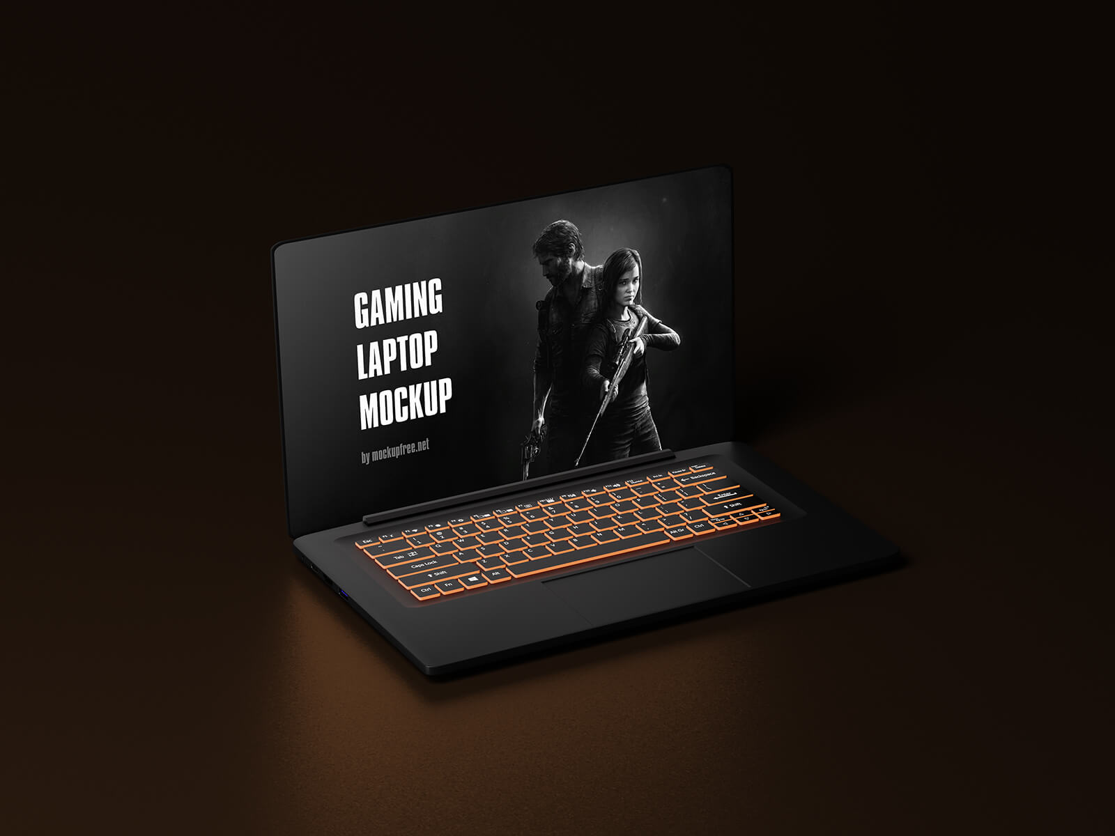 Free Gaming Laptop Mockup PSD