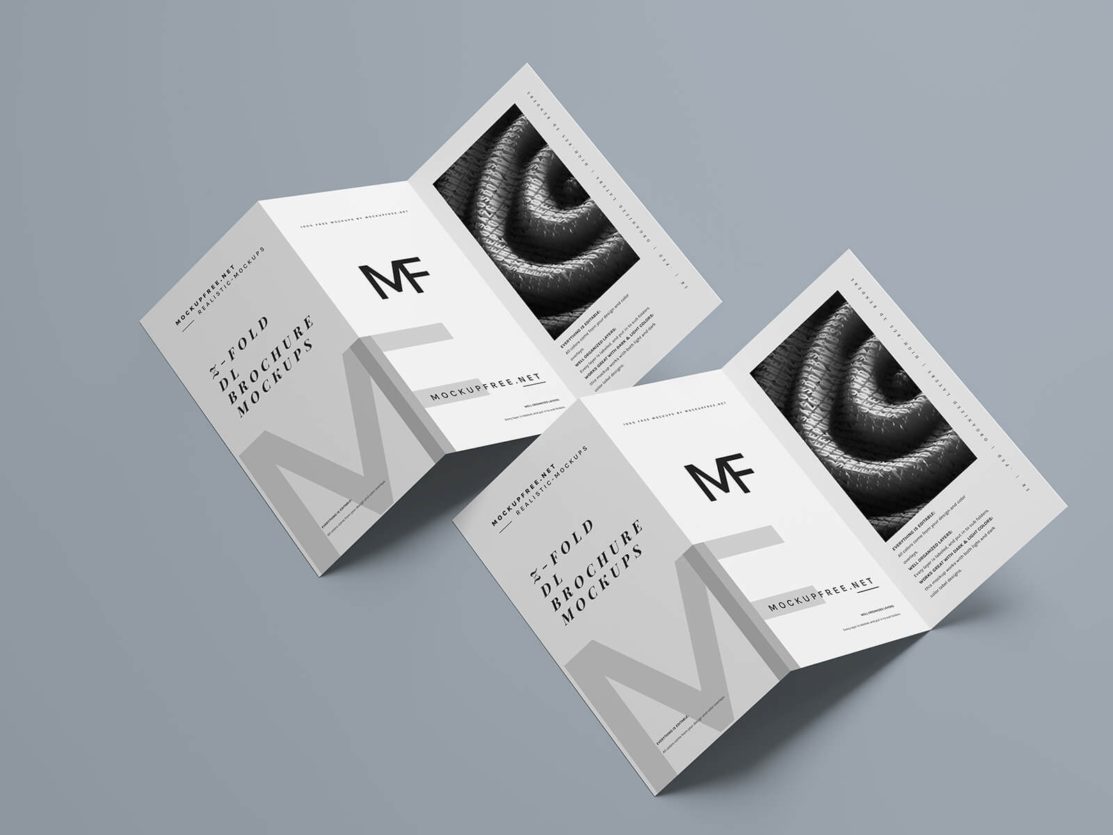 Free DL Z-Fold Brochure Mockup PSD