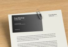 Free Clipped Business Card With Letterhead Mockup PSD