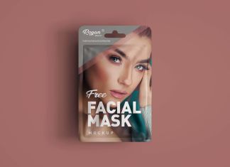 Free-Facial-Mask-Sachet-Pack-Mockup PSD