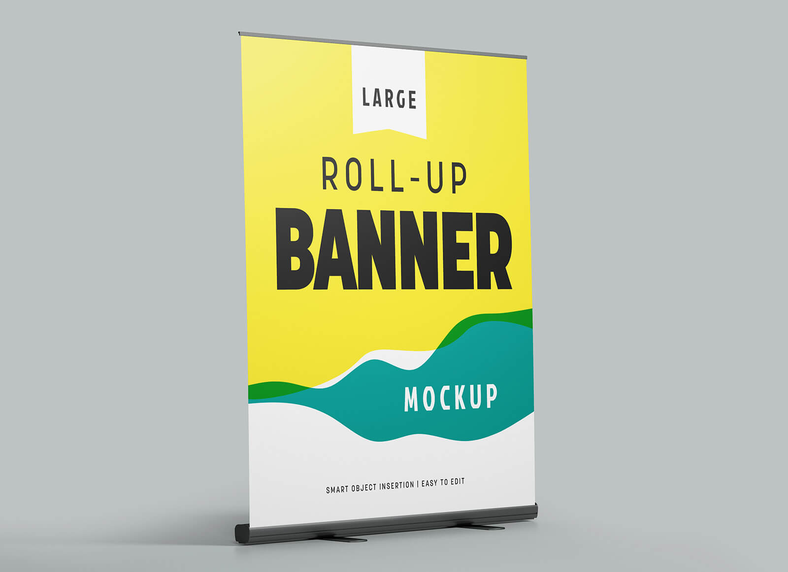Free Large Roll-Up Banner Mockup PSD