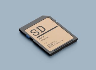 Free SD Card Mockup PSD