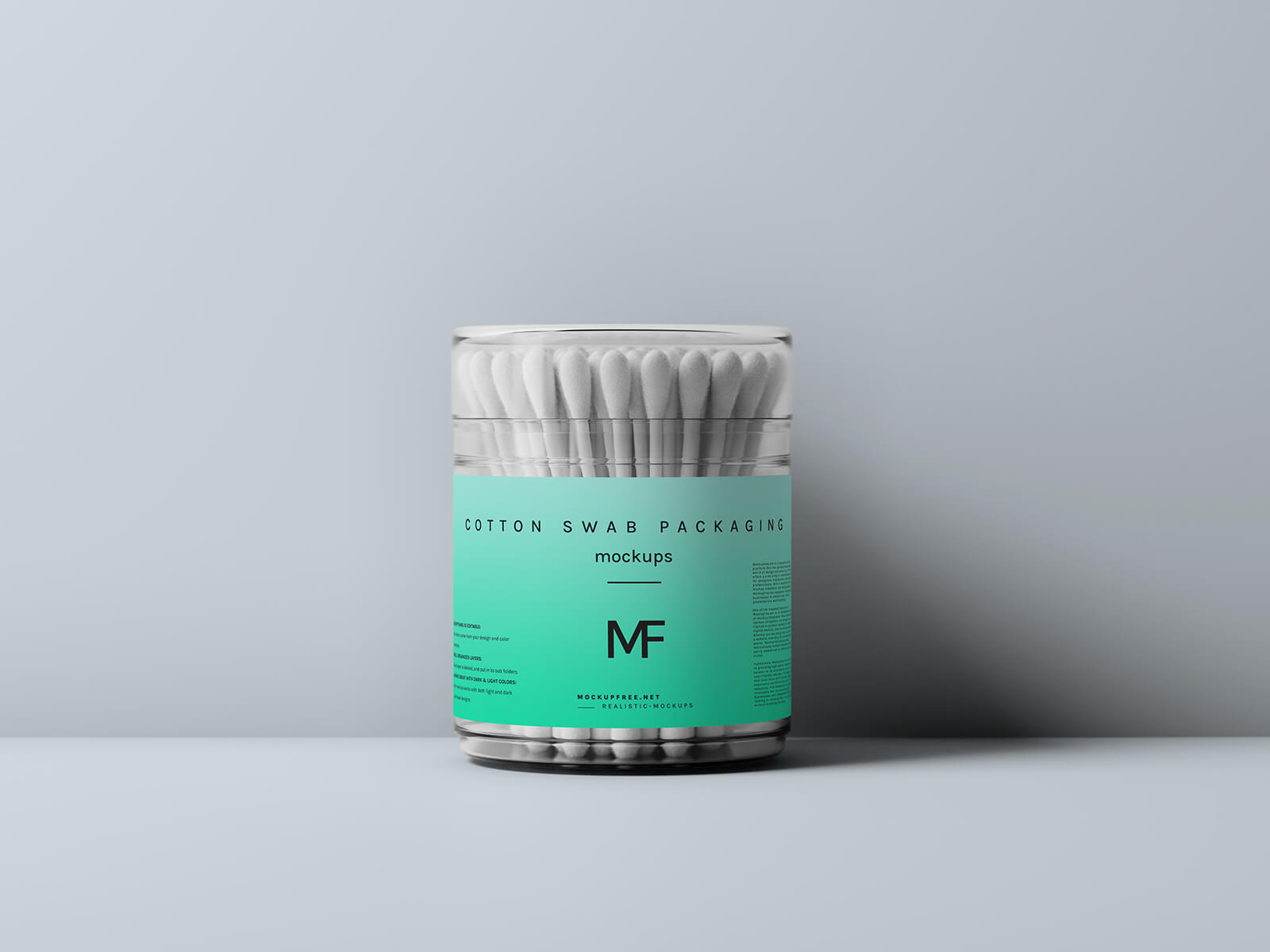  Free Cotton Swab Buds Mockup PSD