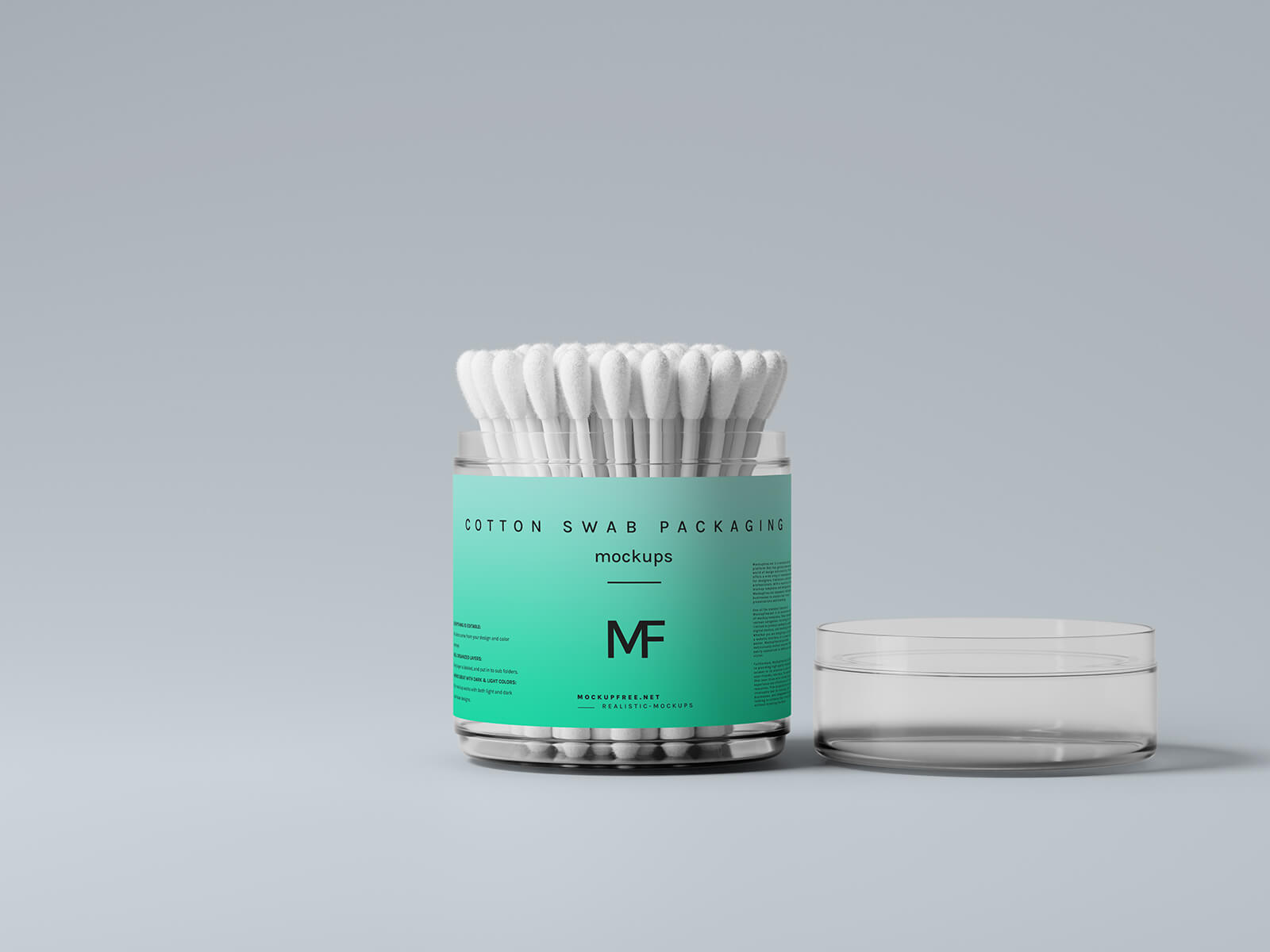  Free Cotton Swab Buds Mockup PSD