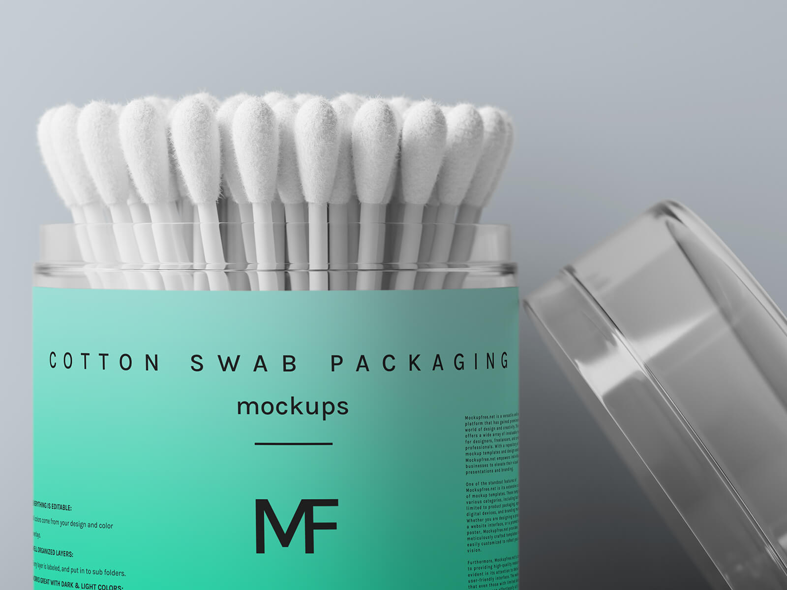 10 Free Cotton Swab / Buds Packaging Mockup set for Branding