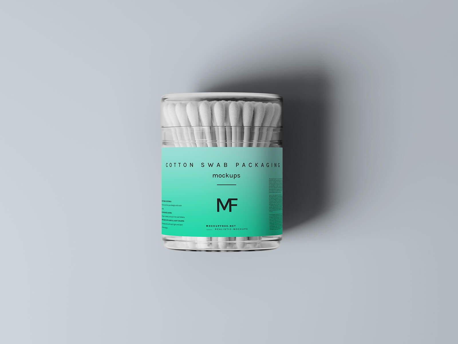  Free Cotton Swab Buds Mockup PSD