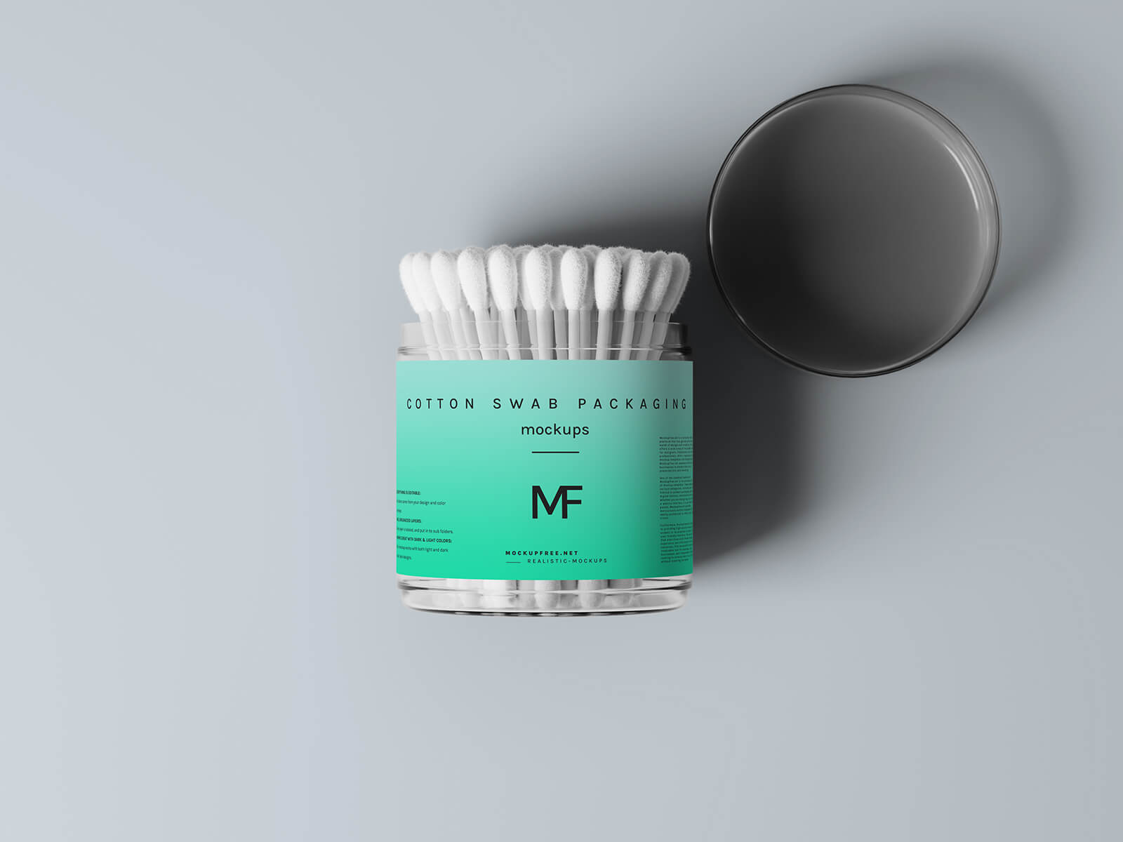  Free Cotton Swab Buds Mockup PSD