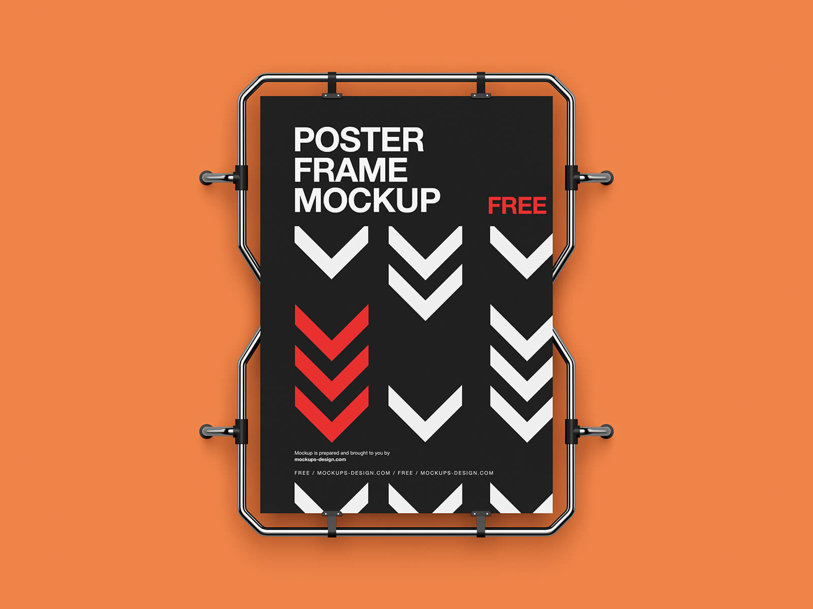 Free Pipe Frame Poster Mockup PSD