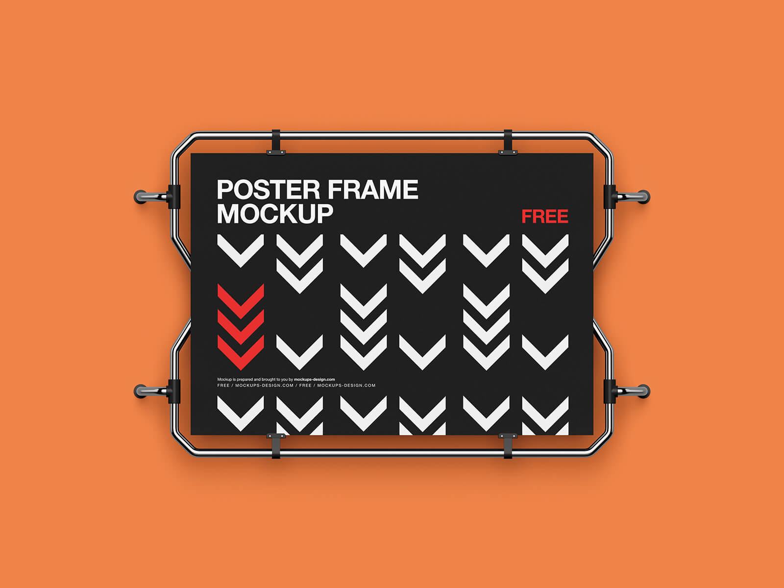 Free Pipe Frame Poster Mockup PSD