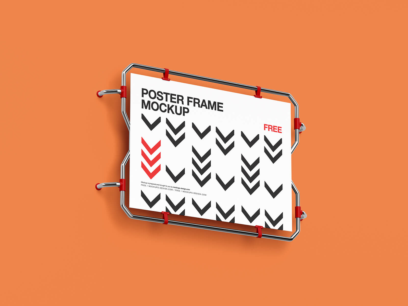 Free Pipe Frame Poster Mockup PSD