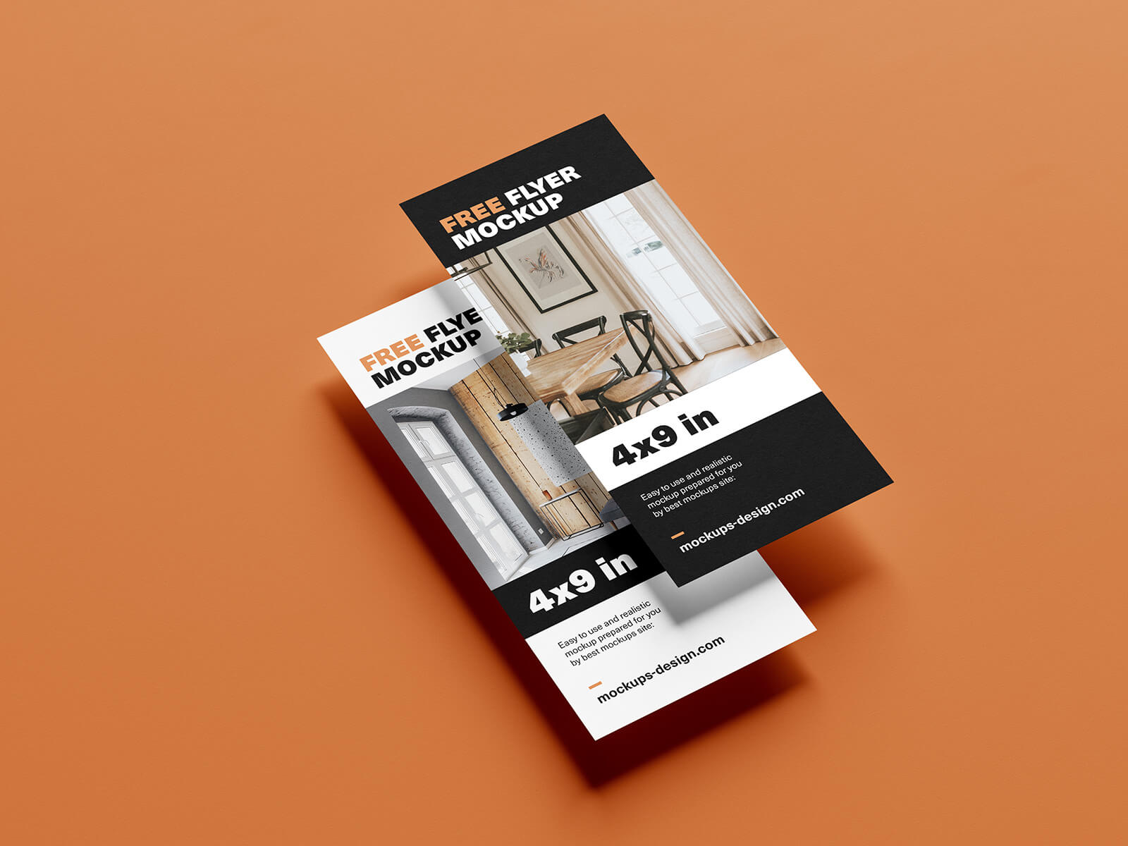 Free 4 x 9 Inches Flyer Mockup PSD