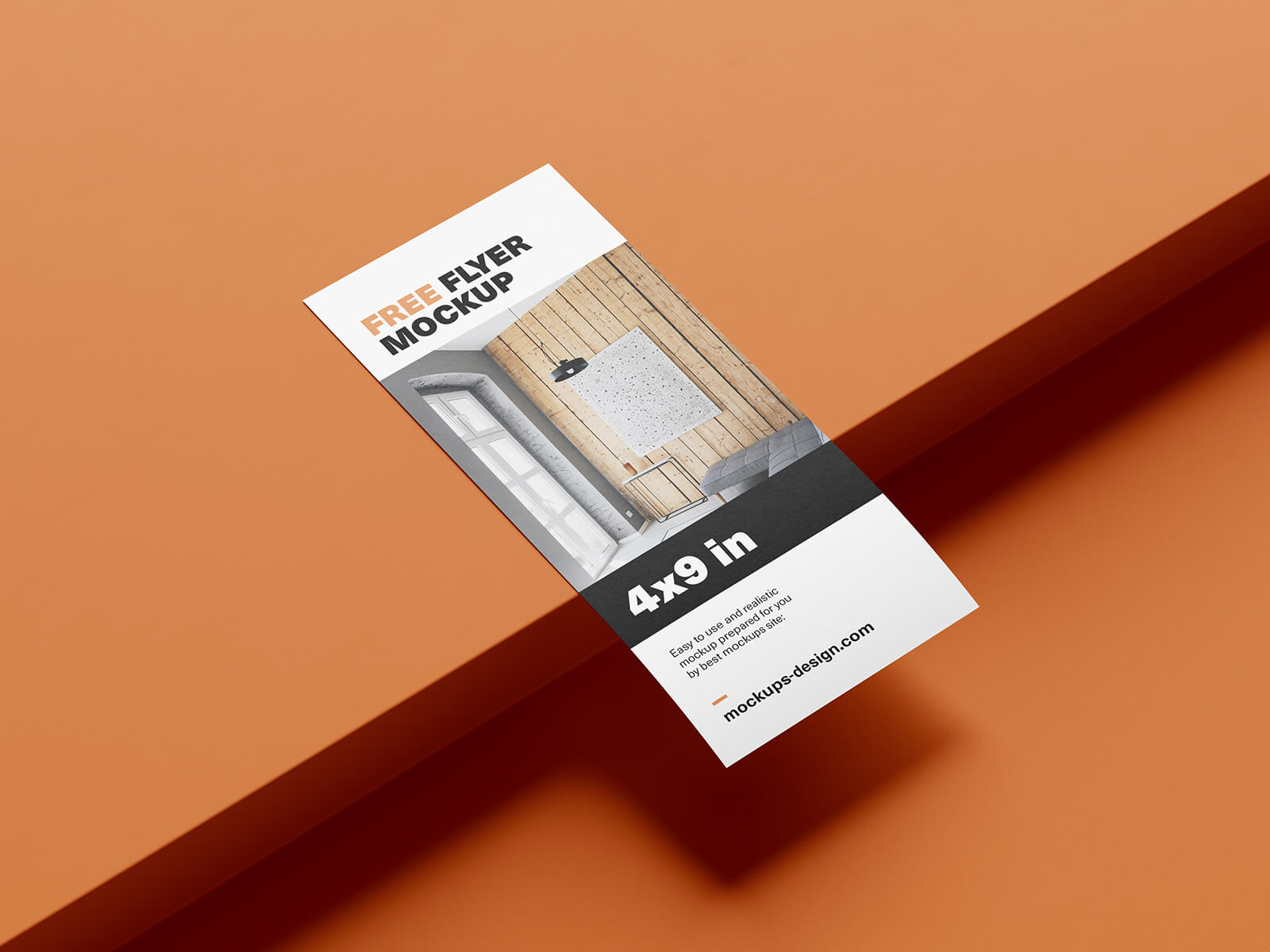 Free 4 x 9 Inches Flyer Mockup PSD