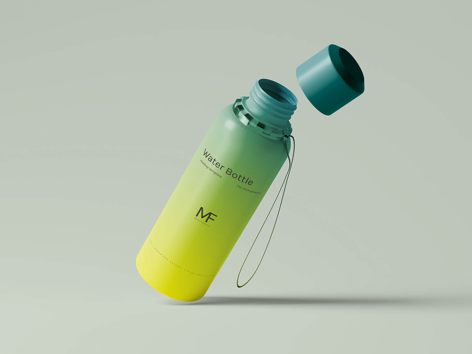 Free Travelling Plastic Water Bottle Mockup PSD