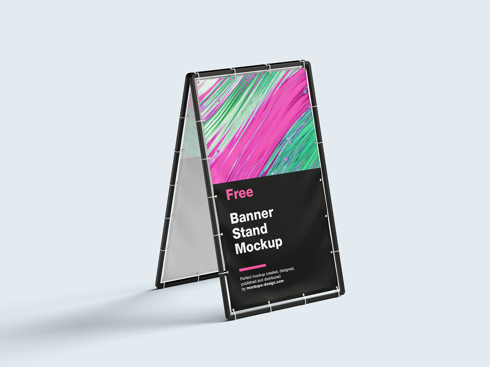 Free A-Shape Banner Stand Mockup PSD