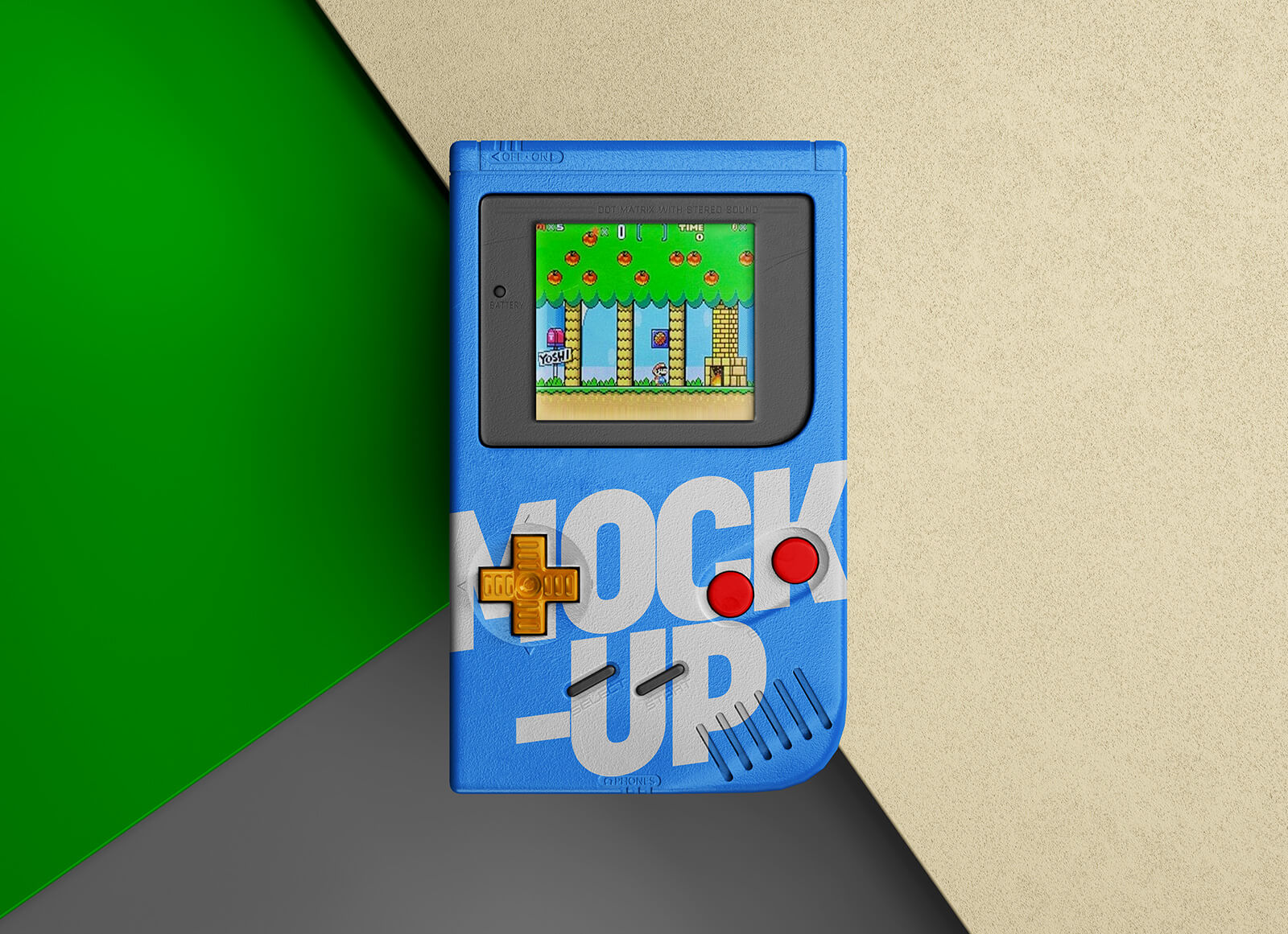 Free Gameboy Handheld Game Console Mockup PSD