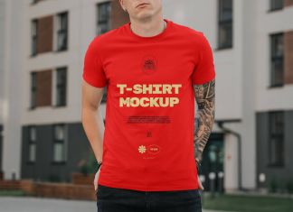 Free-Tattooed-Man-T-Shirt-Mockup-PSD