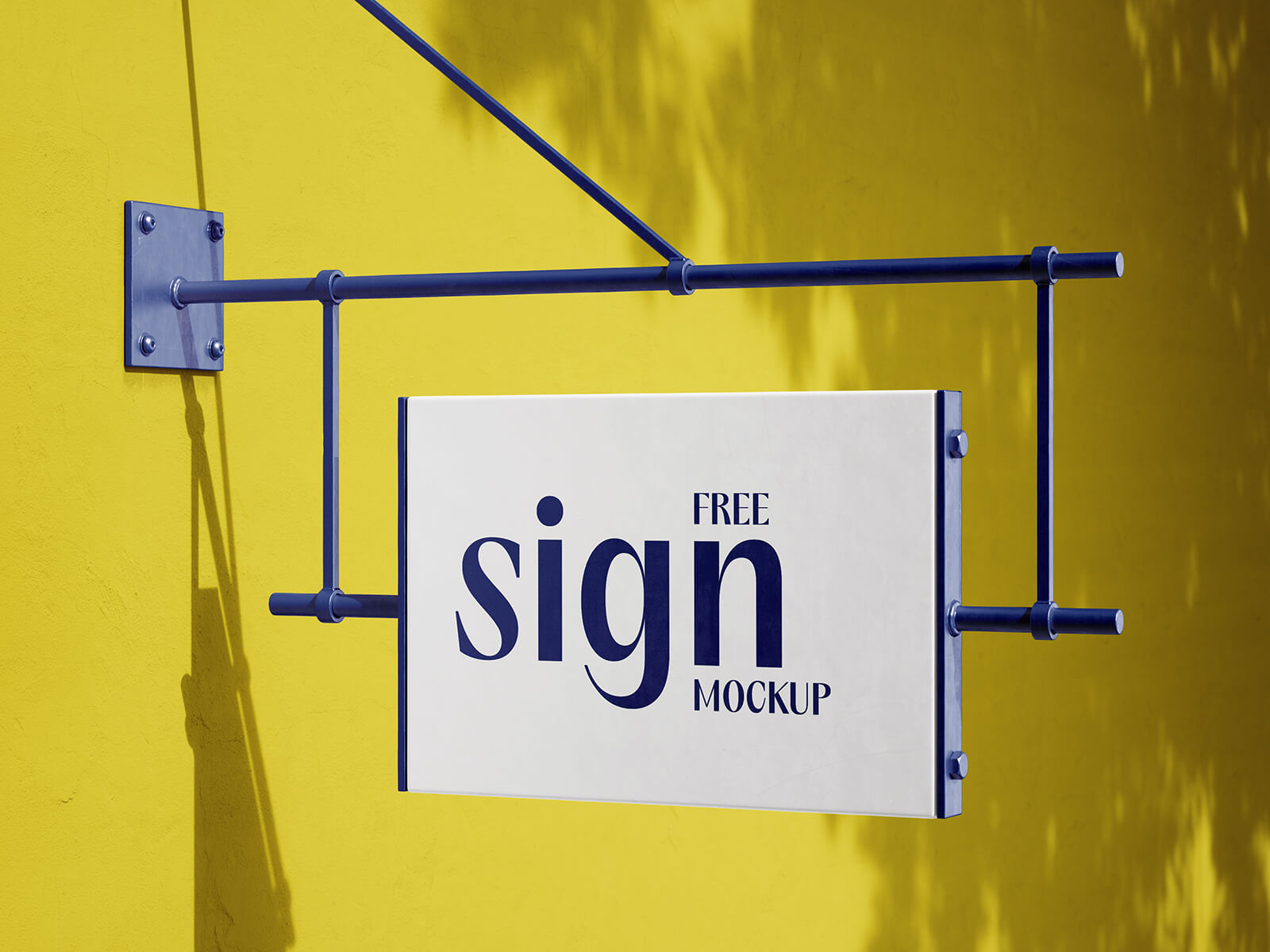 Free Traditional Wall Mounted Signage Mockup PSD Set - Good Mockups