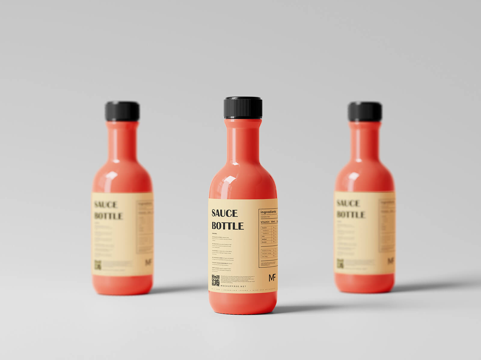 10 Free Tomato Sauce Bottle Mockup PSD