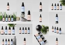 14 Free Cosmetic Bottle Mockup PSD