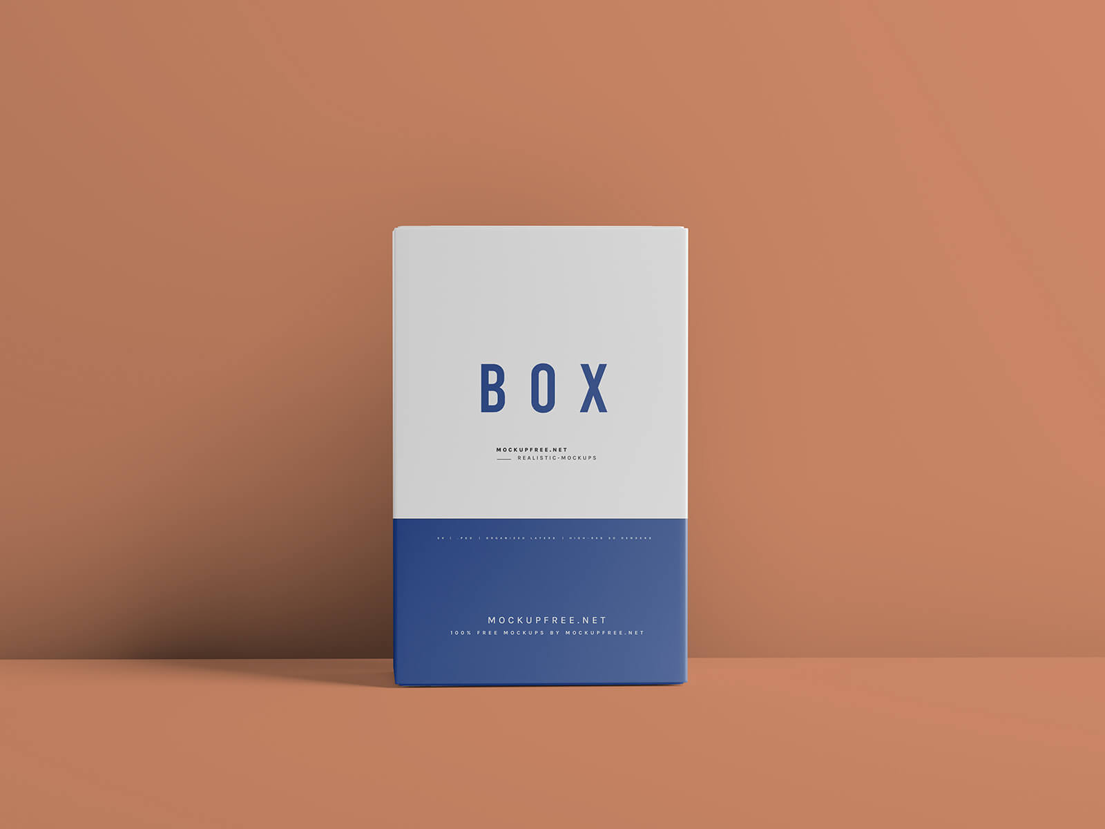 Free Rectangle Packaging Box Mockup PSD