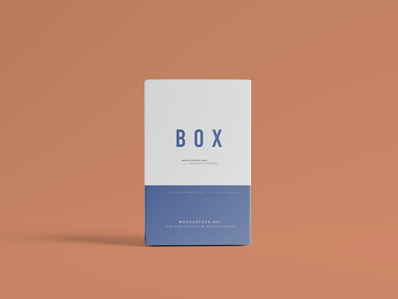Free Rectangle Packaging Box Mockup PSD