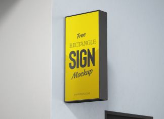 Free-Rectangle-Wall-Mounted-Sign-Mockup-PSD