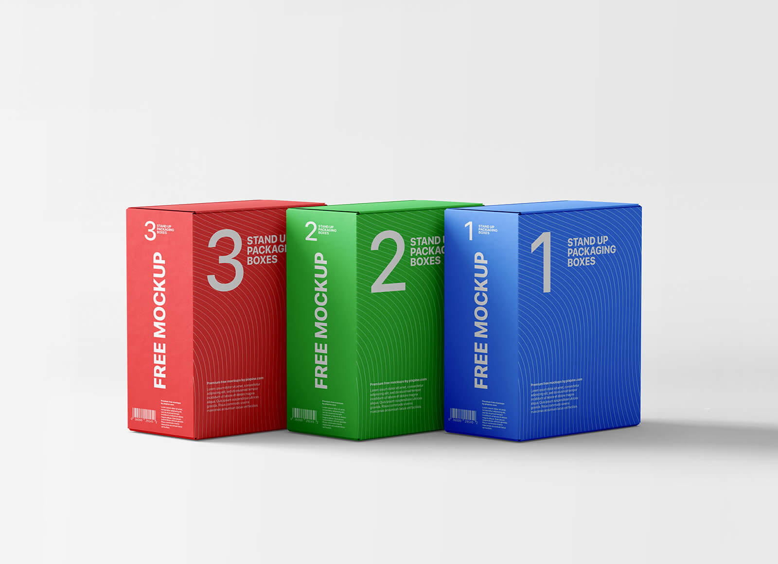 Free-Three-Stand-Up-Packaging-Boxes-Mockup-PSD