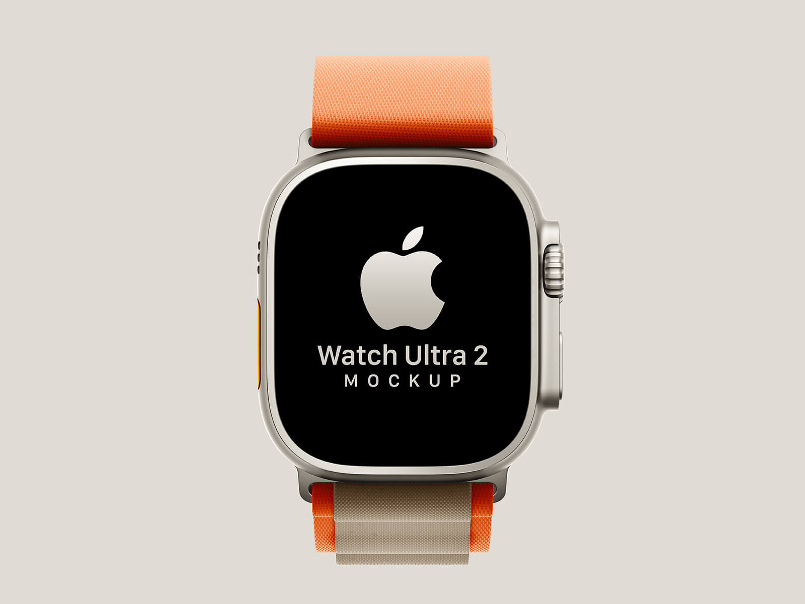 Free Apple Watch Ultra 2 Mockup PSD