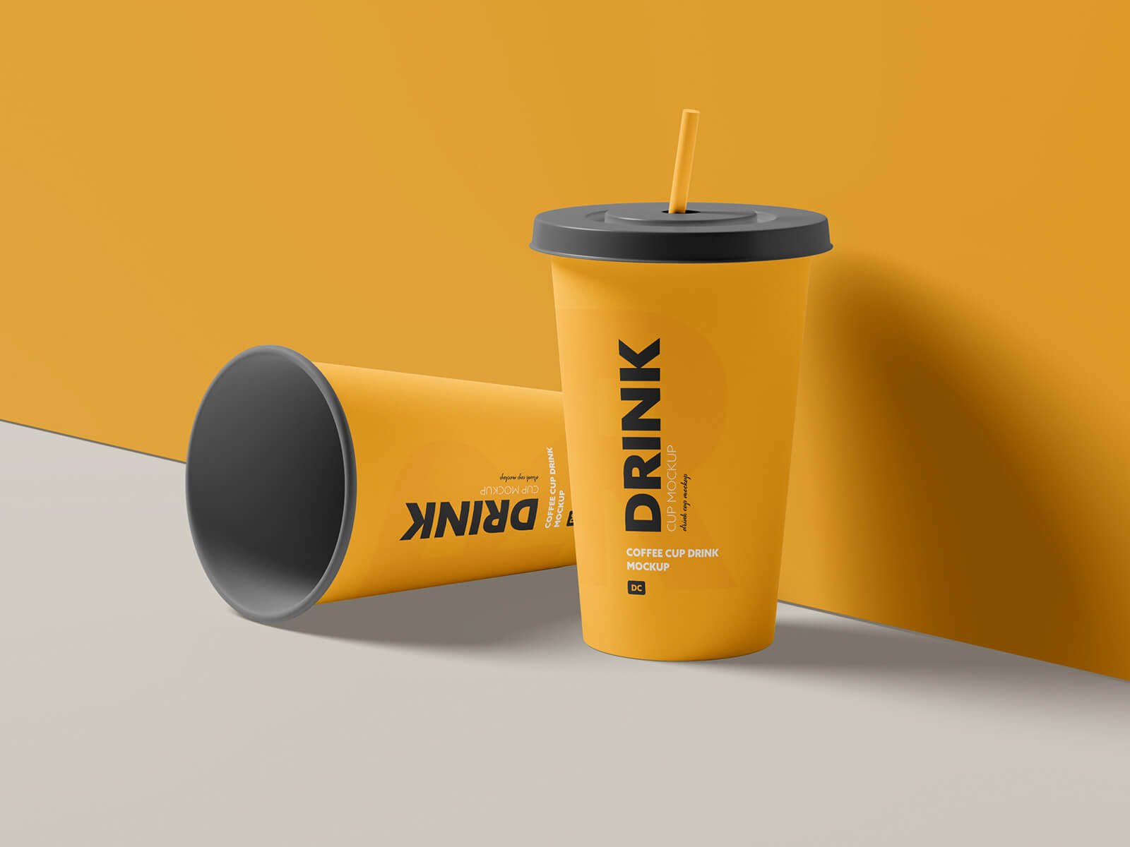 Free Juice Soda Drink Disposable Cup Mockup PSD