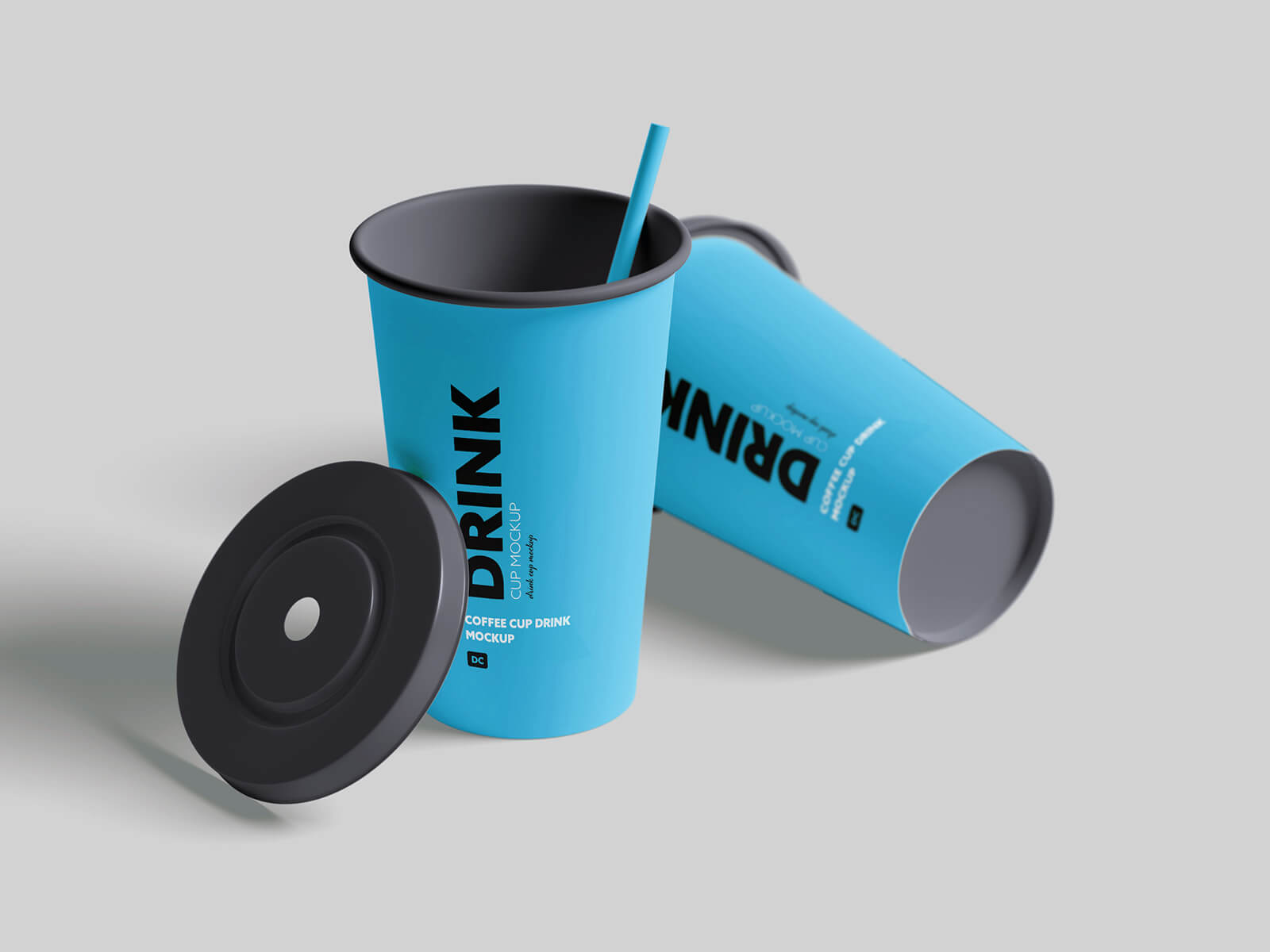 Free Juice Soda Drink Disposable Paper Cup Mockup