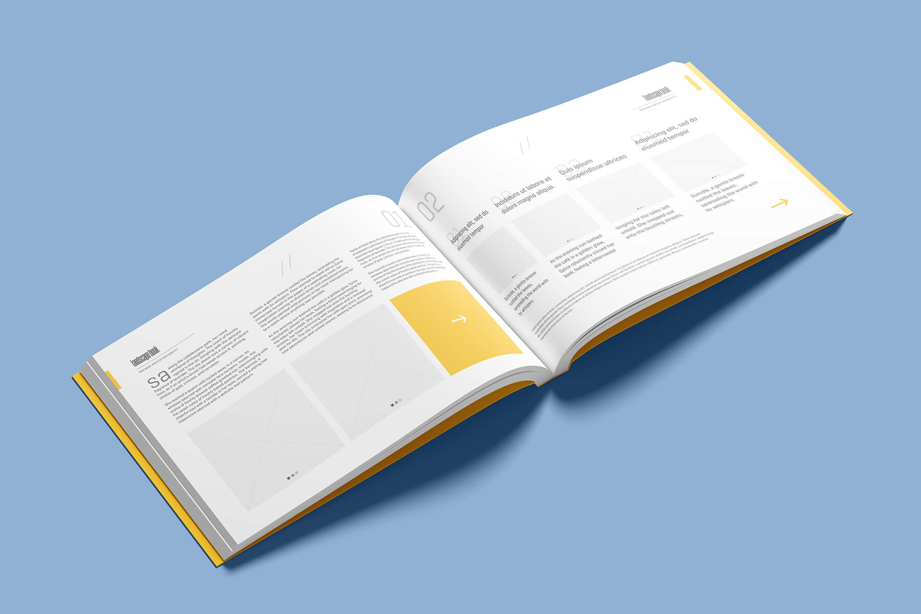 Free Landscape Softcover Book Mockup PSD